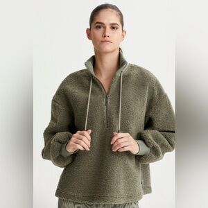 Varley Berea Faux Sherpa Half Zip Pullover